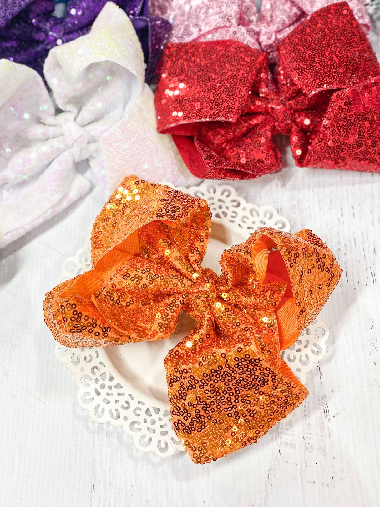 Sequin Texas Size Hair Bows