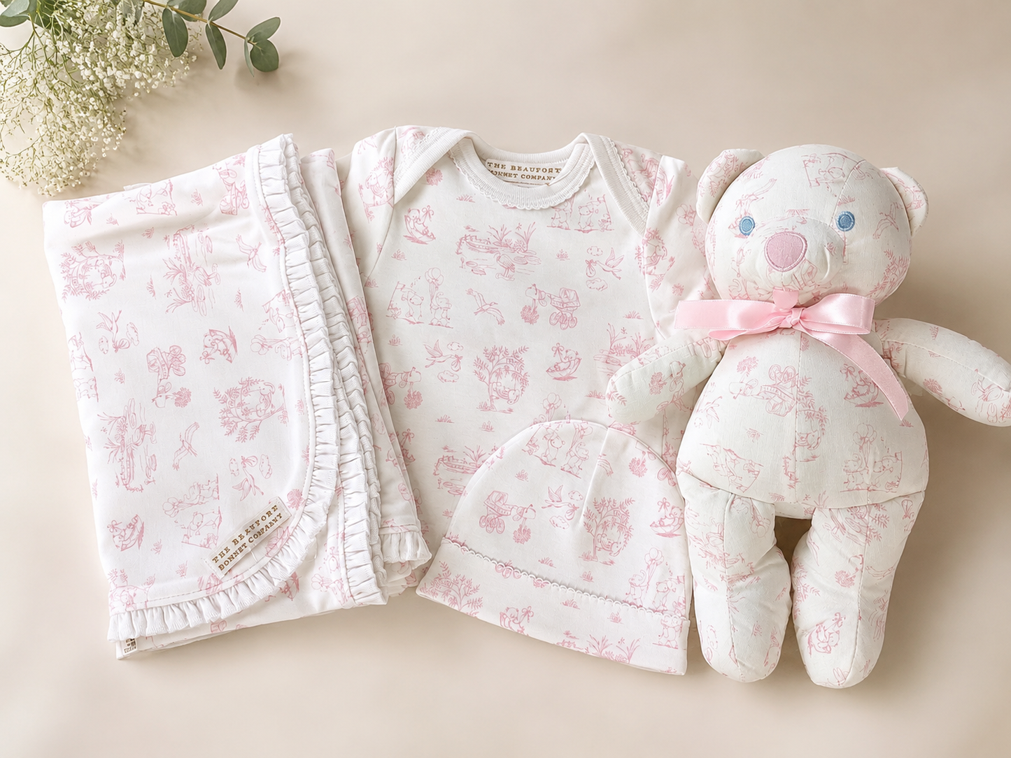 TBBC | Baby Gift Set - Sir Proper’s Sweet Arrival (Hamptons Hot Pink)