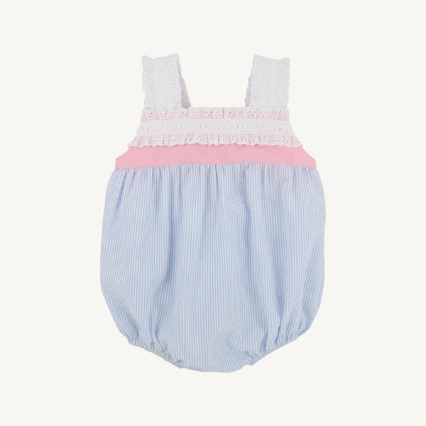 TBBC | Babs Bubble - Breakers Blue Seersucker with Sandpearl Pink