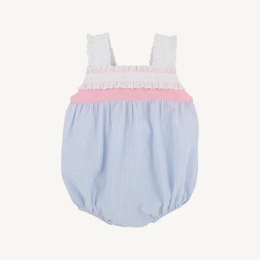 TBBC | Babs Bubble - Breakers Blue Seersucker with Sandpearl Pink