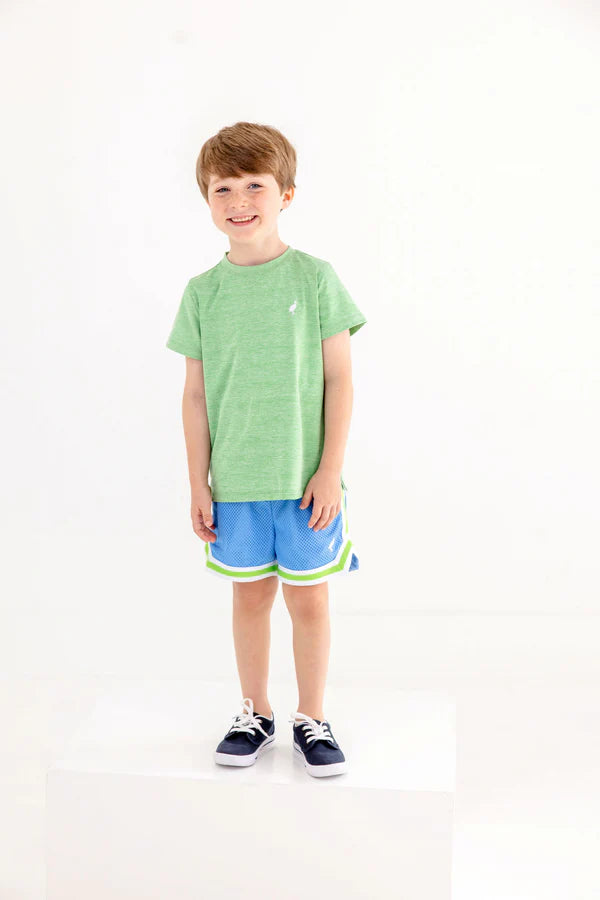 TBBC | Prepletic™ Carter Crewneck - Grafton Green (Heathered) with Worth Avenue White Stork