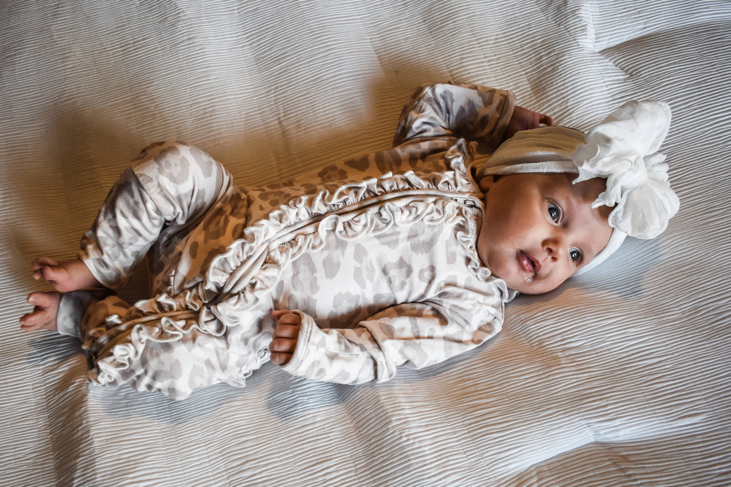 Rockin Royalty - Natural Leopard | Convertible Two Way Zip Footie