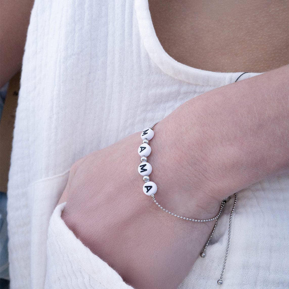 Mama and Mini Matching Beaded Charm Bracelet Set