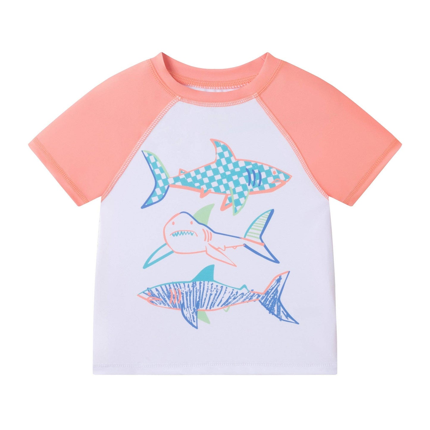 Andy & Evan - Boys Short Sleeve Rashguard Set | Shark Sketches