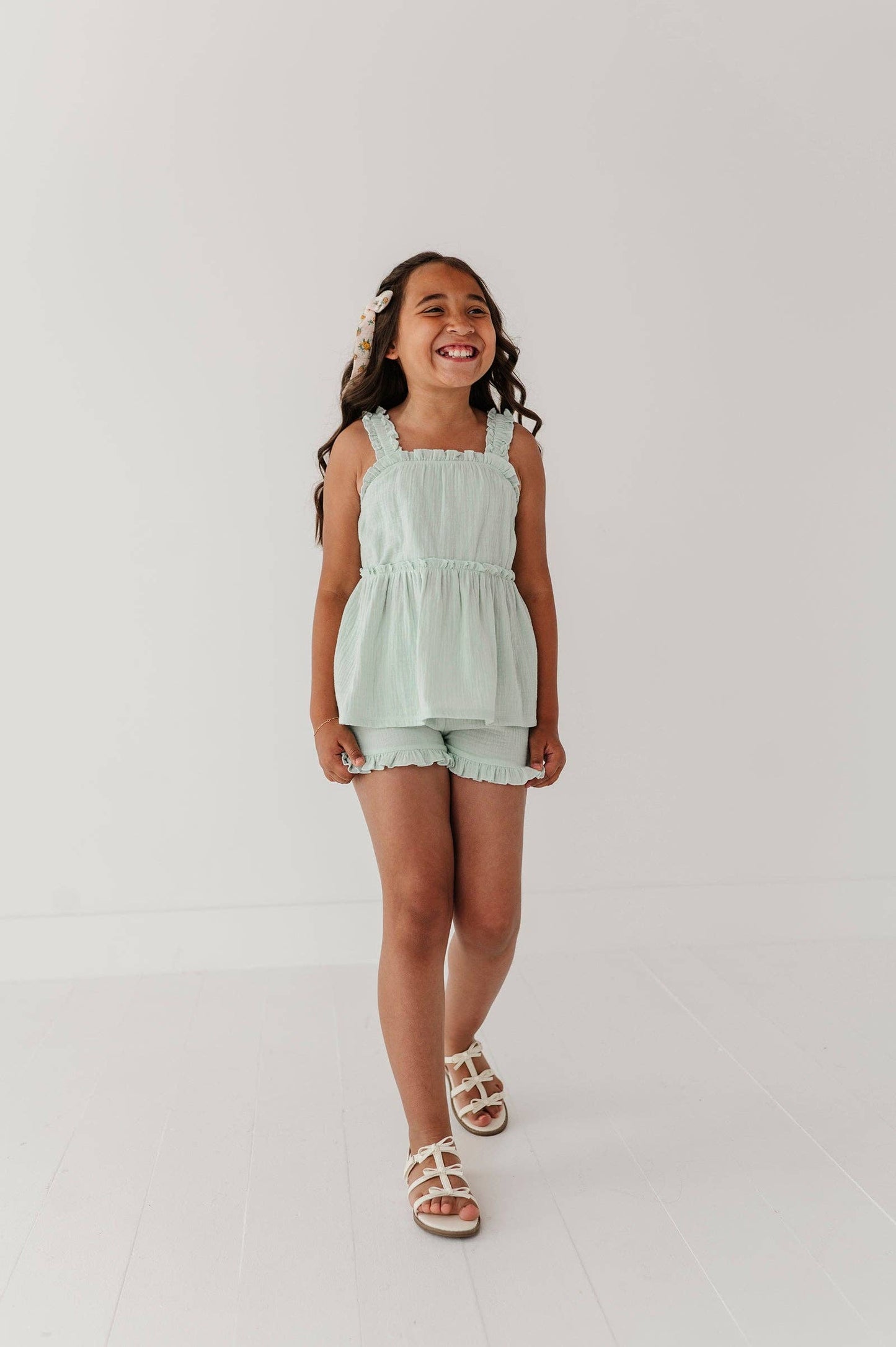 Avery & Alexander Ruffle Gauze Tank