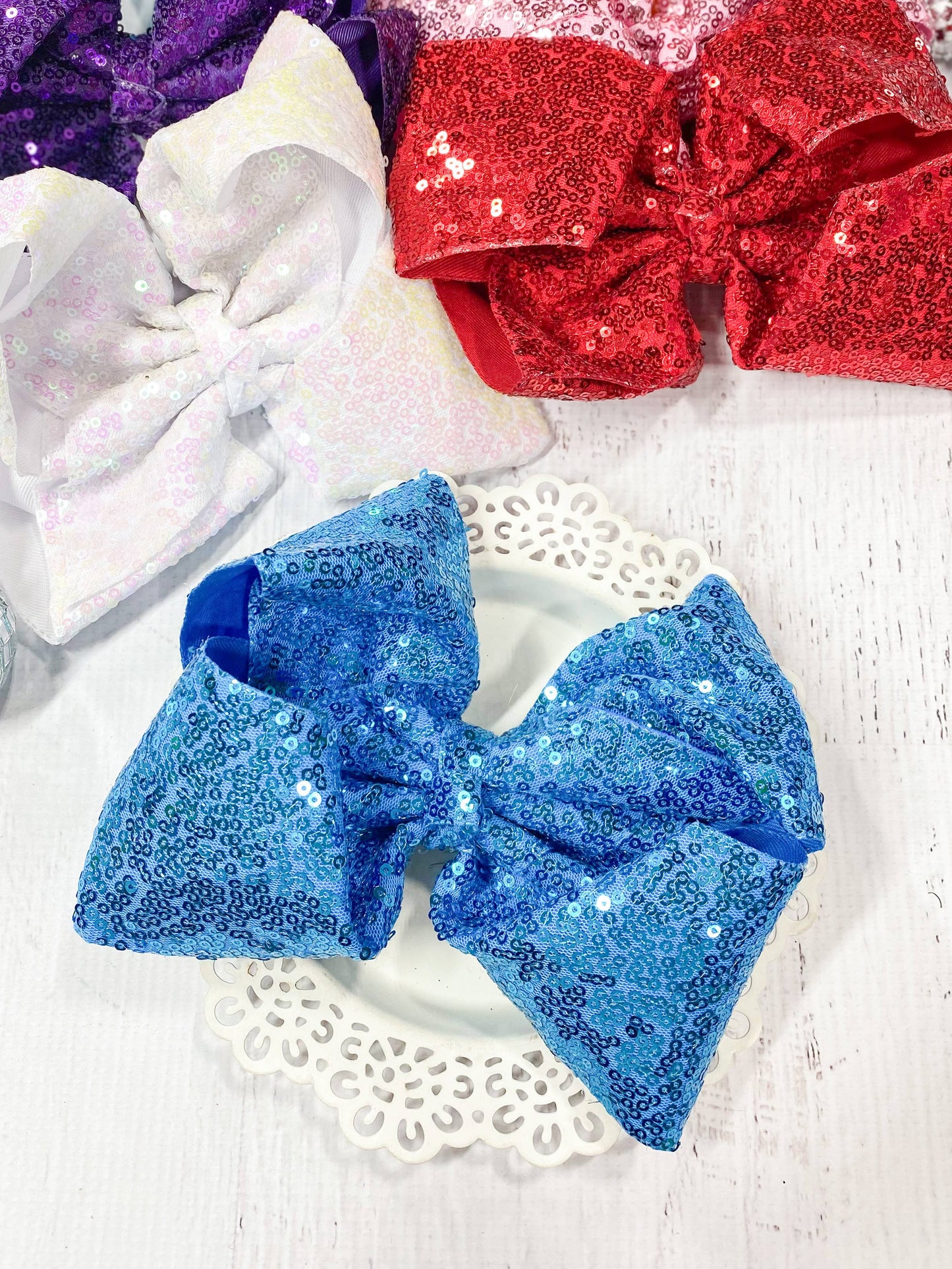 Sequin Texas Size Hair Bows
