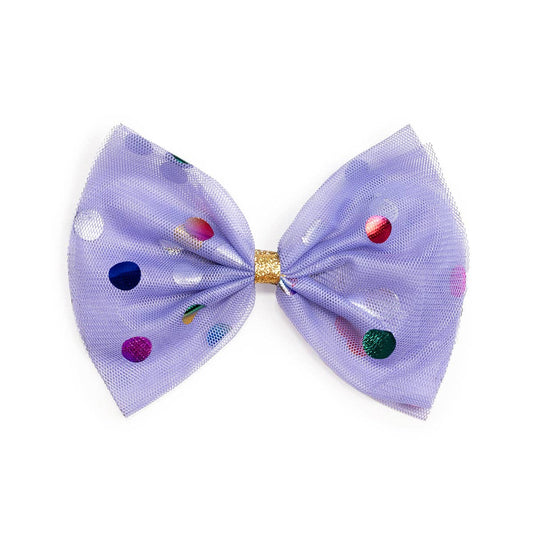 Sweet Wink - Lavender Confetti Tulle Bow Clip - Hair Bows