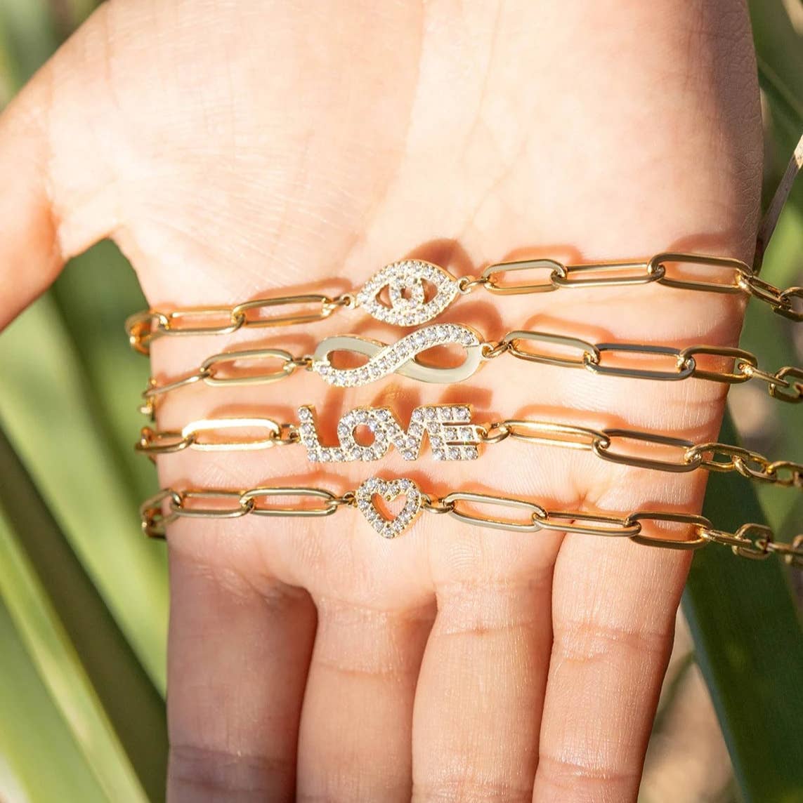Forever Heart Paperclip Bracelet