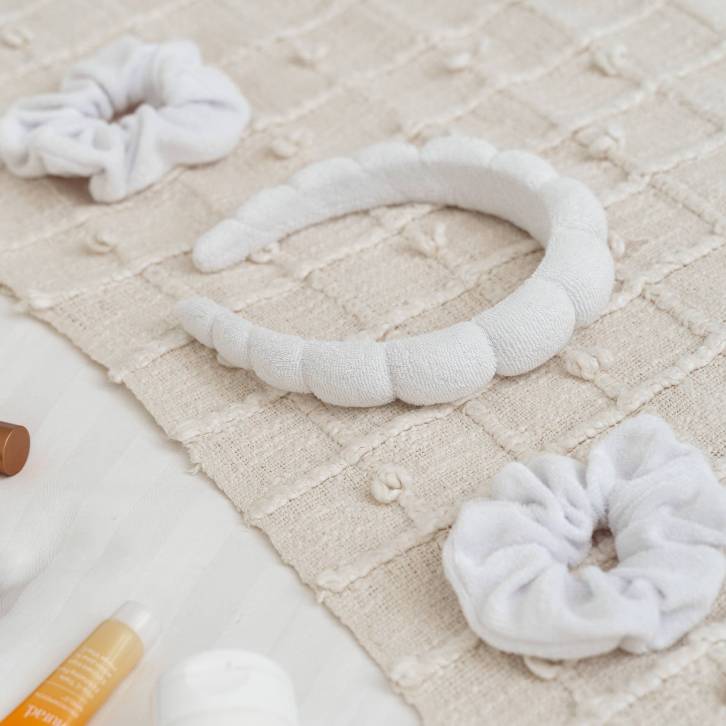 Spa Headband & Scrunchie Wristband Set