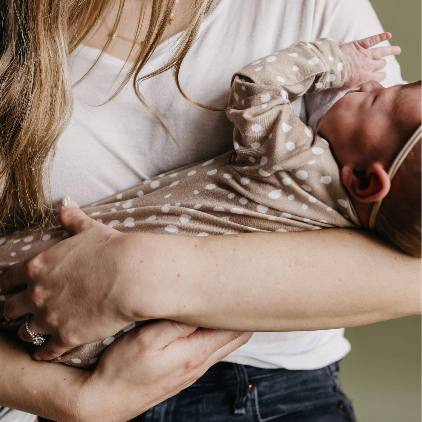 Copper Pearl | Newborn Knotted Gown - Fawn