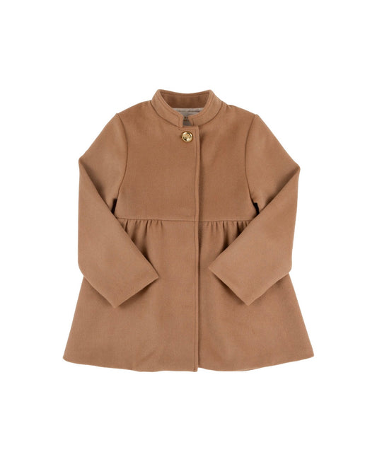TBBC | Penelope Peacoat - Cape Elizabeth Camel with Palmetto Pearl & Brass Buttons