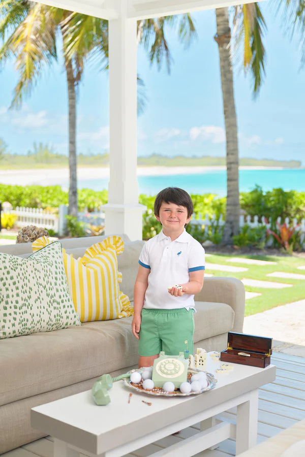 TBBC | Sheffield Shorts - Gibson Island Green with Golf Embroidery