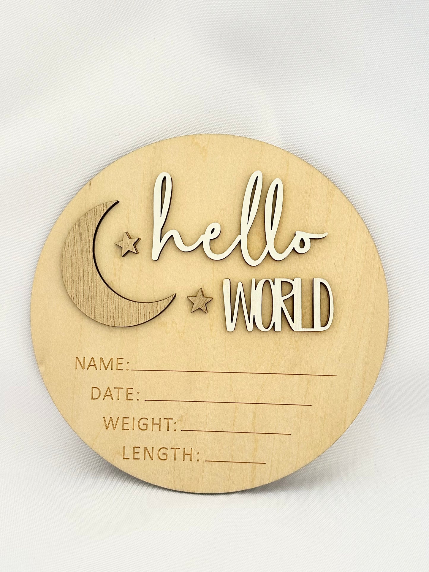 Hello World | Birth Announcement Sign