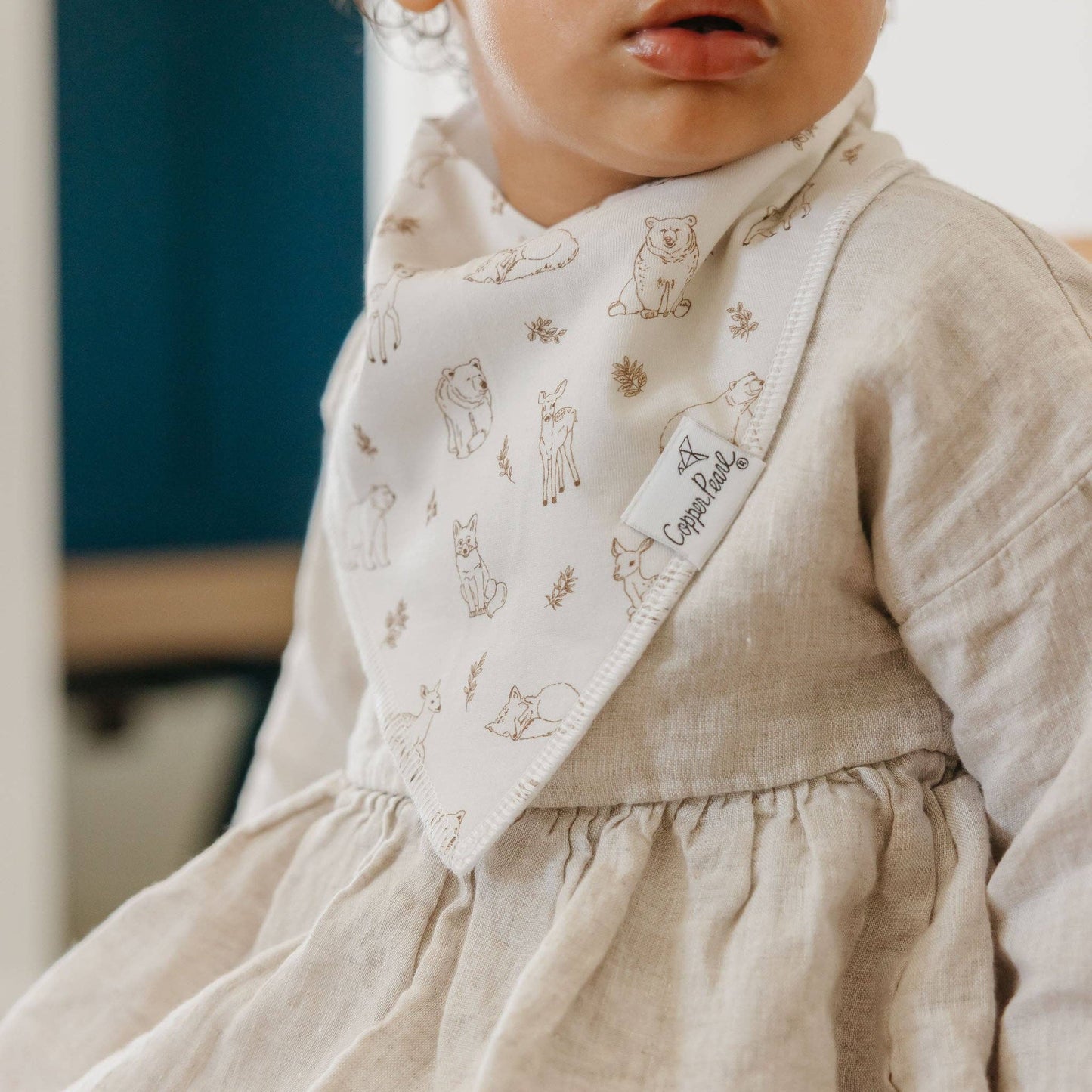 Copper Pearl | 4 Pack Baby Bandana Bibs - Natalie