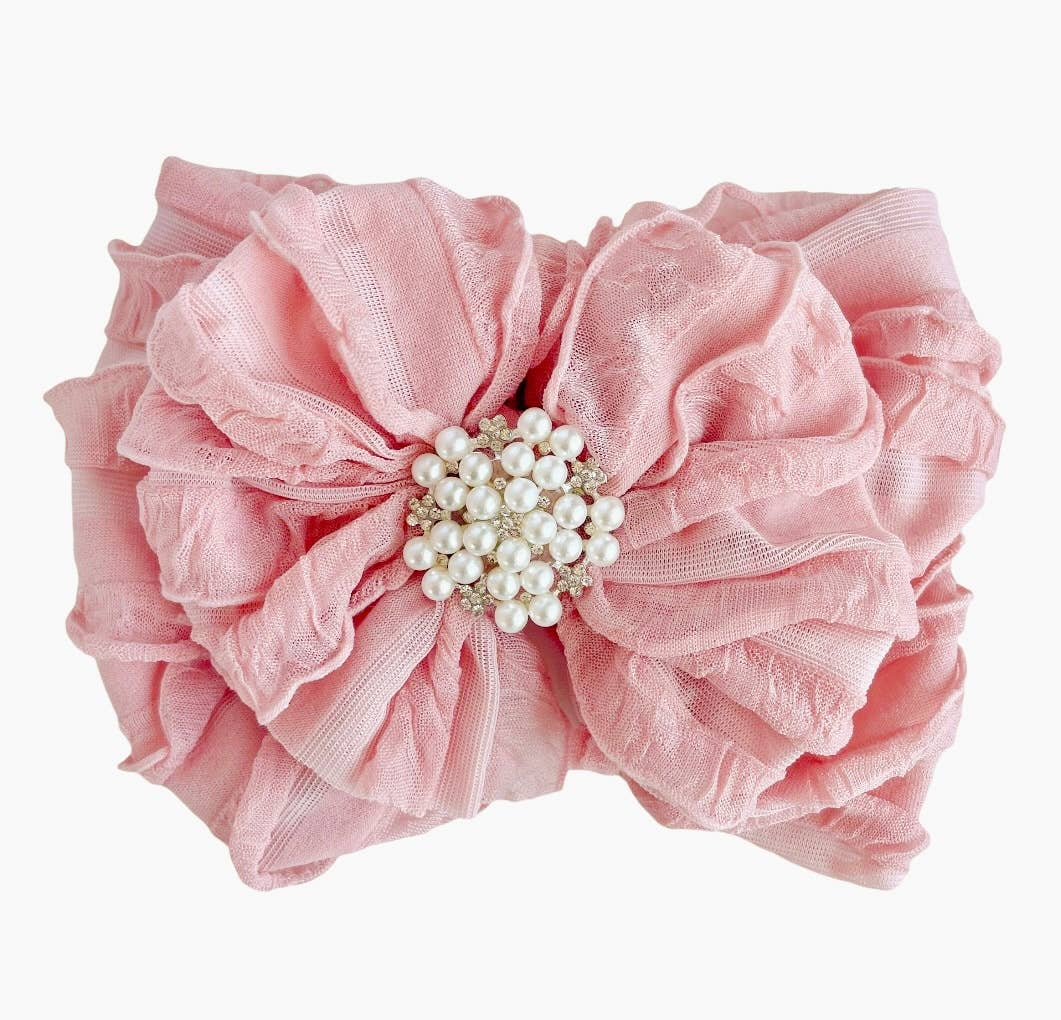 Rockin Royalty - Pearl Ruffled Headband