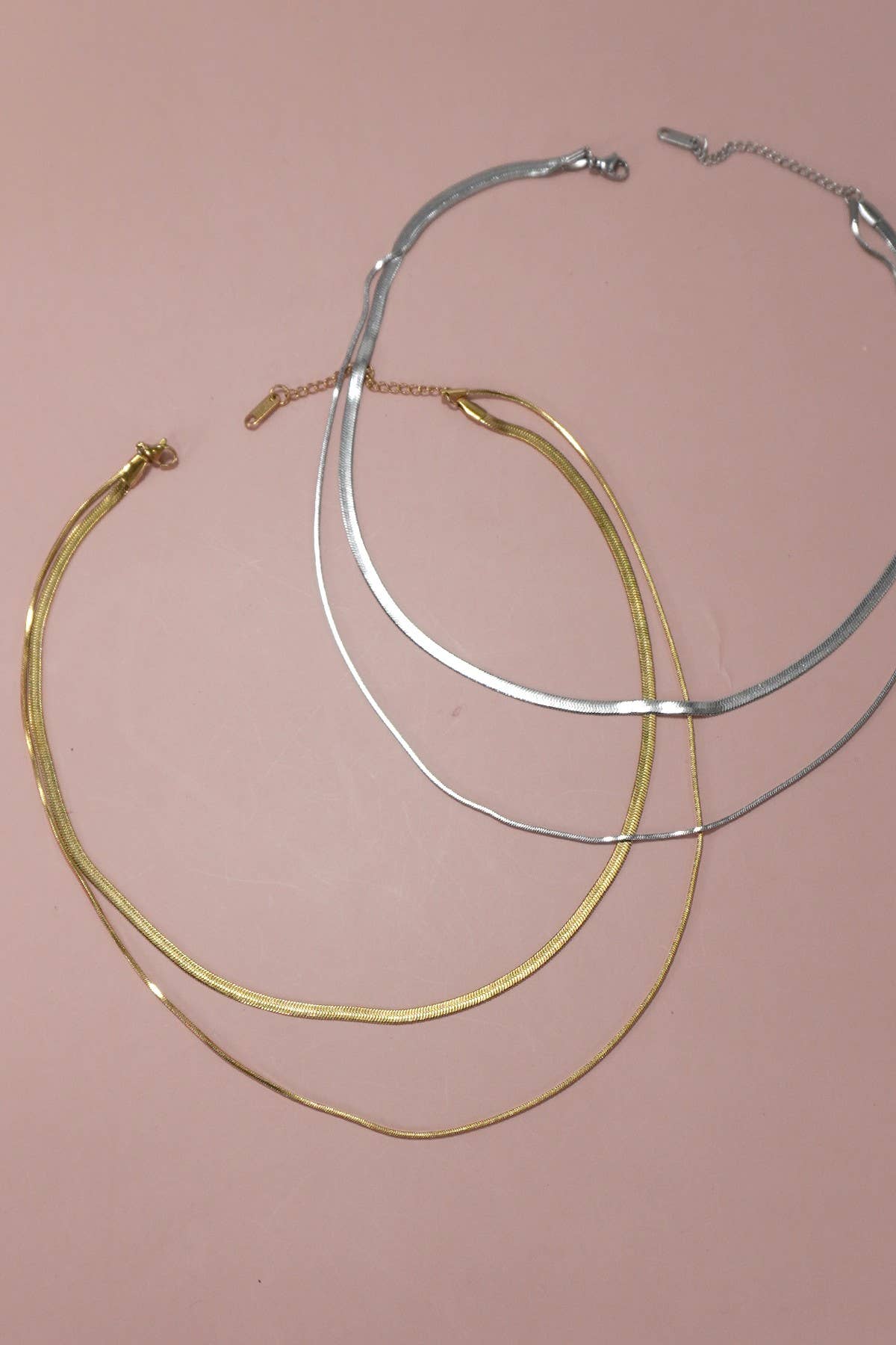 Multi-Layer Herringbone Necklace