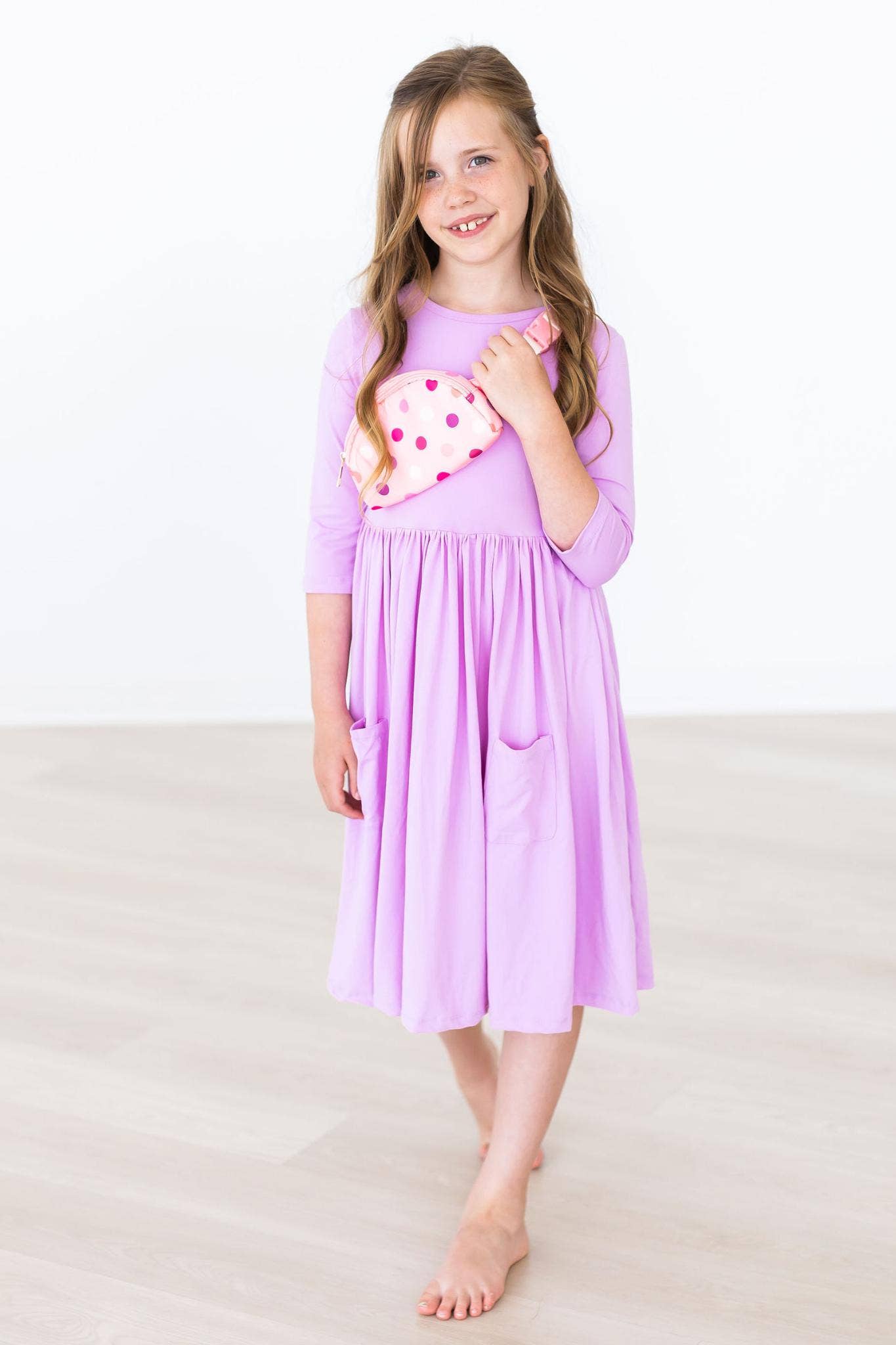 Mila & Rose - Bright Lilac Pocket Twirl Dress
