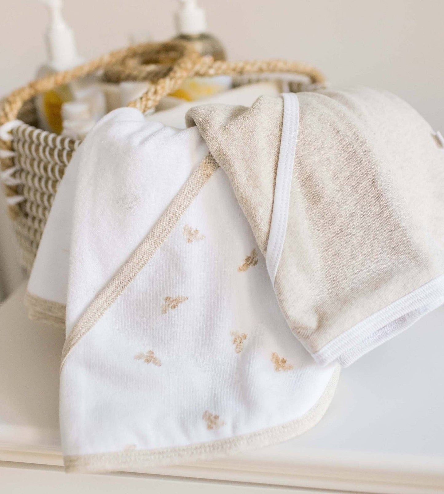 Golden Bee Knit Terry Towels - Set of 2 | Organic Cotton