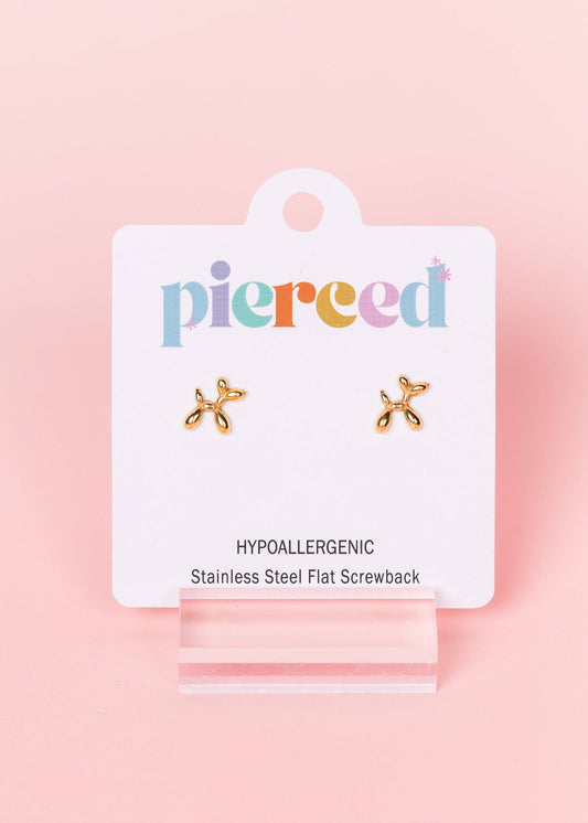 Pierced Co | Balloon Dog Stud Earrings