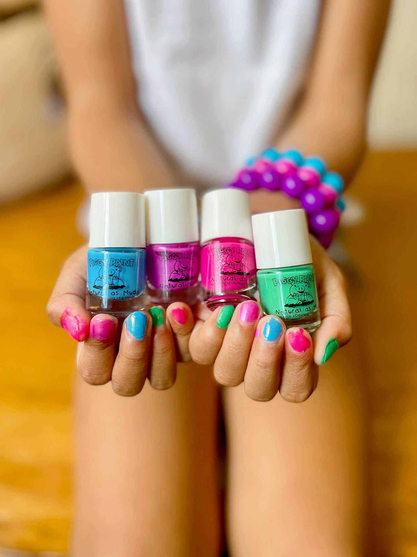 Piggy Paint - Rainbow 4 Polish Box Set Non-Toxic Kids Nail Polish