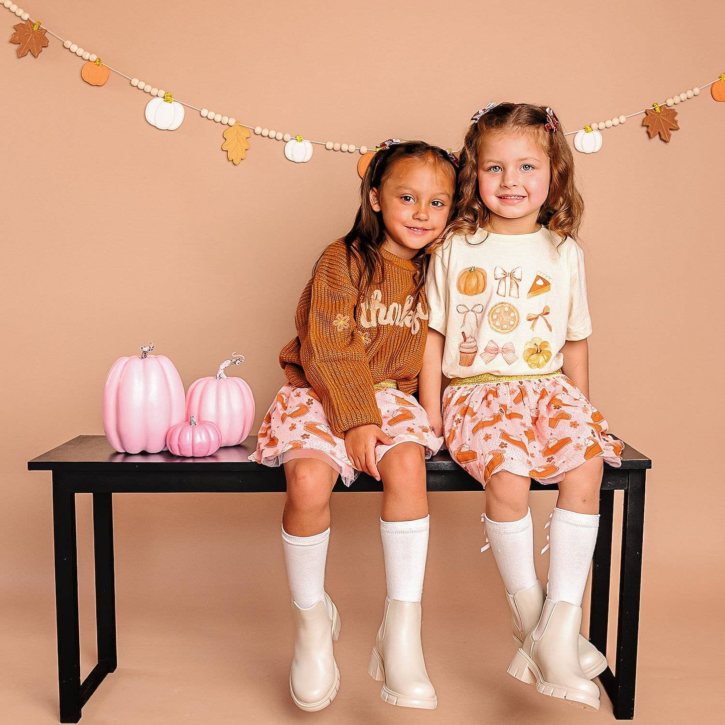 Spice Glitter Hair Bow Clip Set