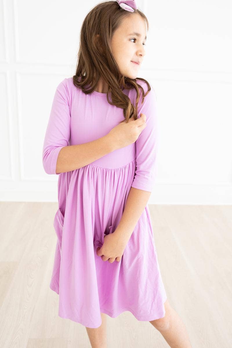 Mila & Rose - Bright Lilac Pocket Twirl Dress