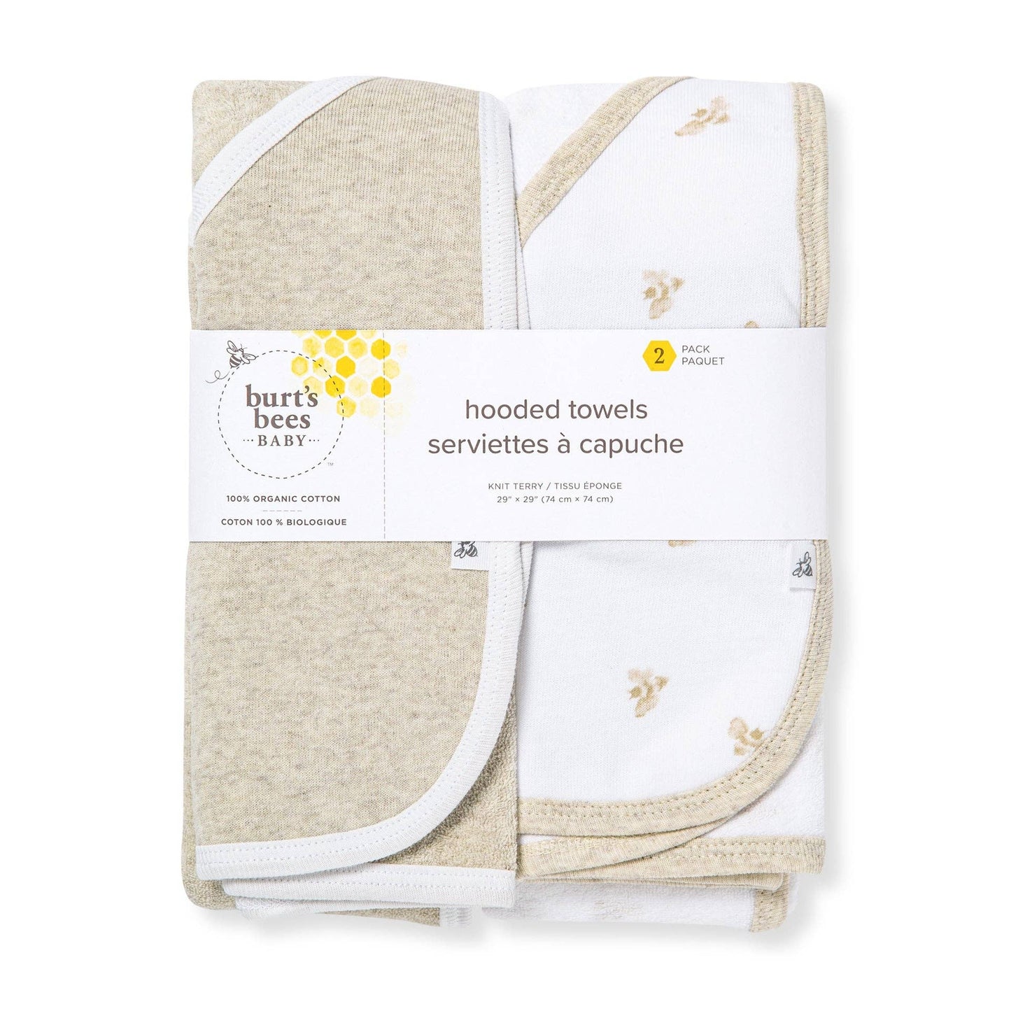 Golden Bee Knit Terry Towels - Set of 2 | Organic Cotton