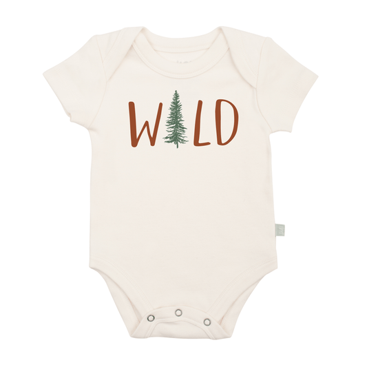 Baby graphic organic bodysuit | wild