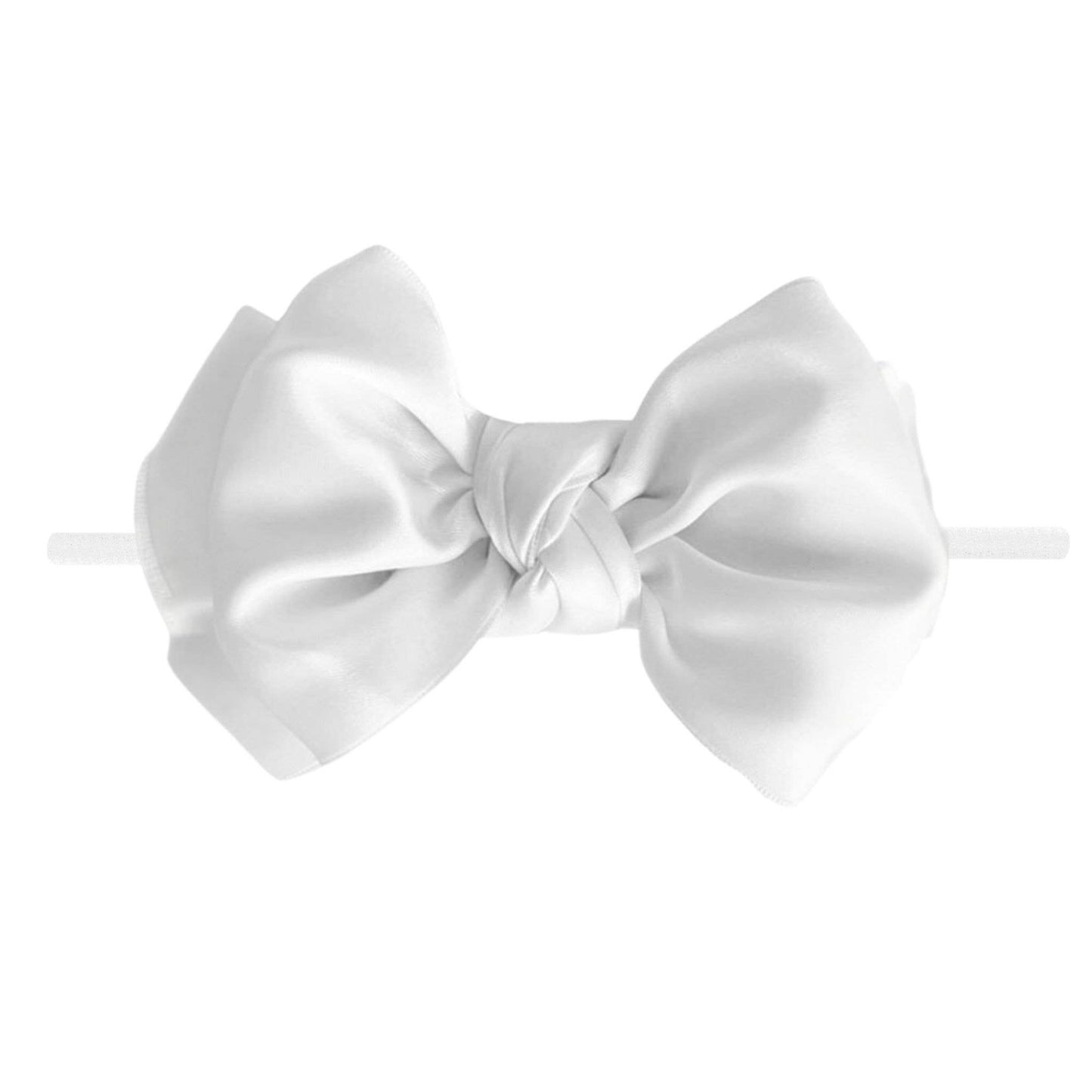 Baby Bling Bows - Baby Bling® Satin FAB® Skinny nylon headband with satin bow