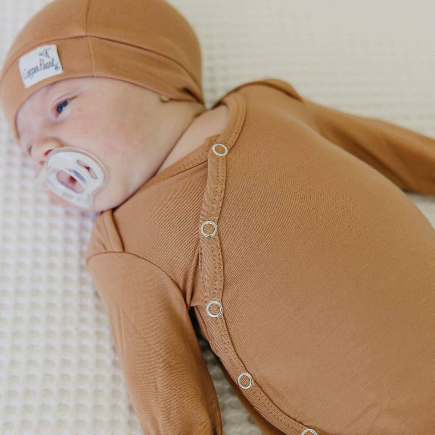 Copper Pearl | Newborn Knotted Gown - Pecan