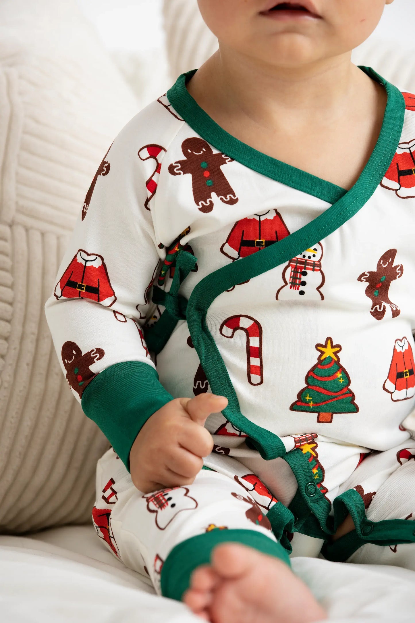 Cookie Sheet Baby Kimono Tie One-Piece