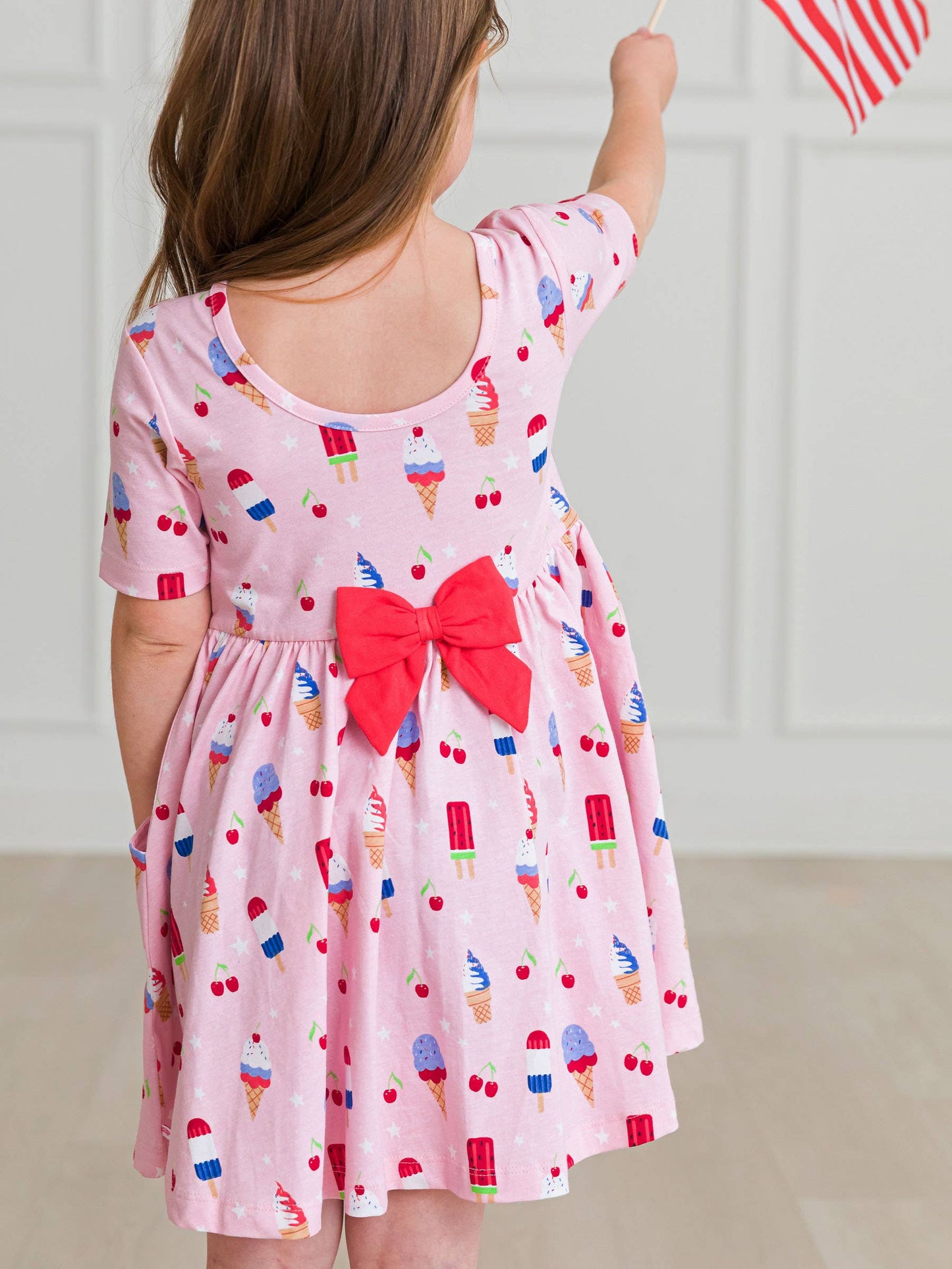 Sweet Freedom Short Sleeve Knit Twirl Dress