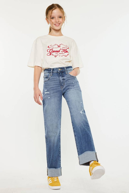 Kan Can USA - Nia High Rise Straight Jeans
