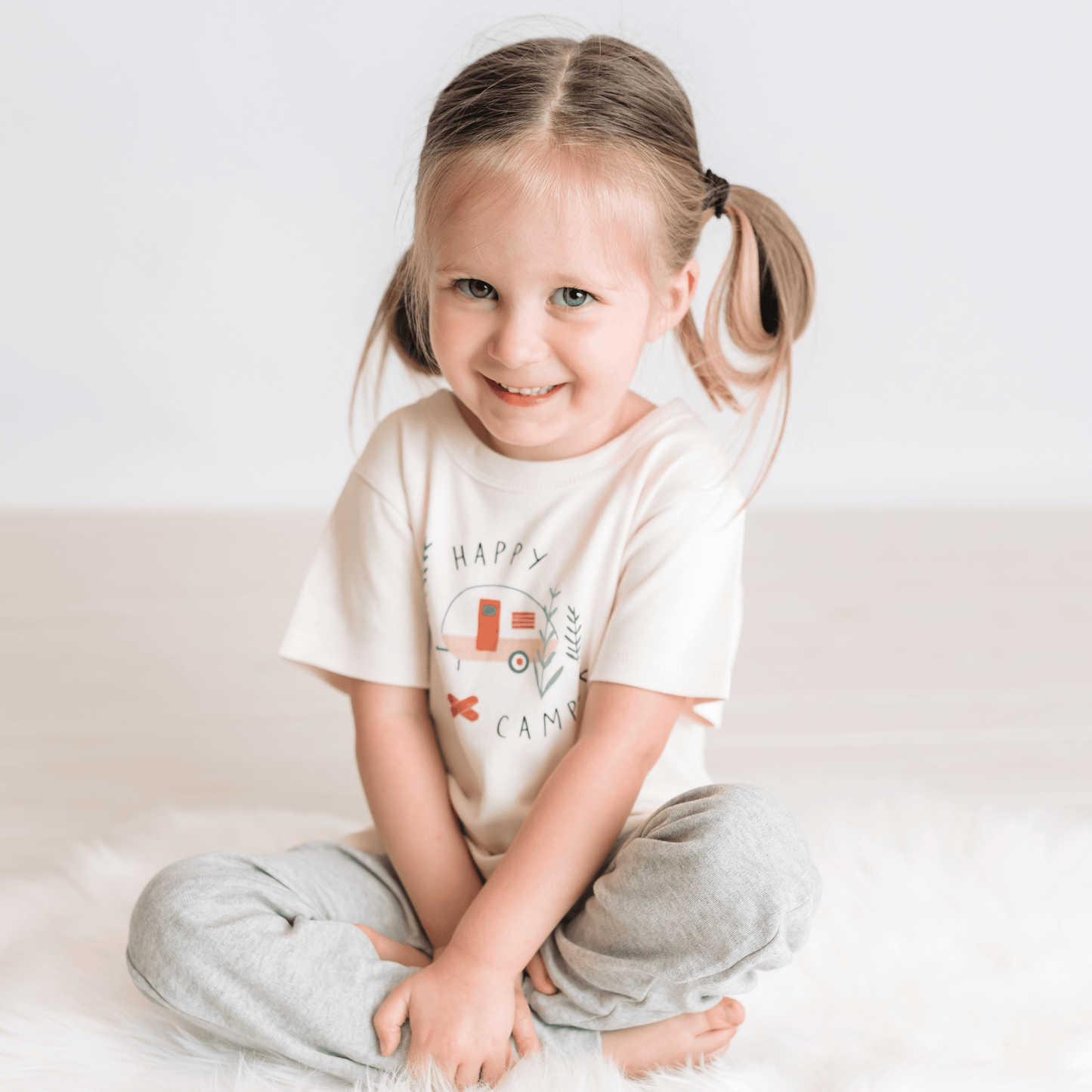 organic cotton tee | happy camper