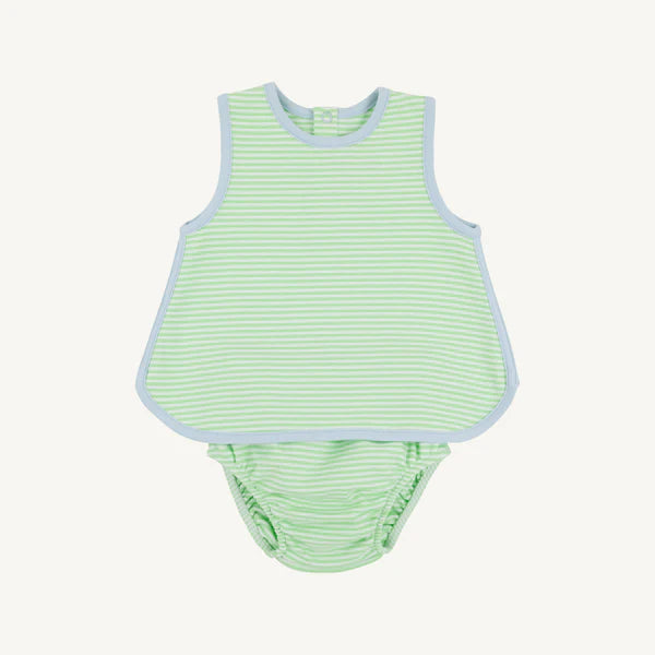 TBBC | Stevie Set - Lexington Lime Stripe with Buckhead Blue