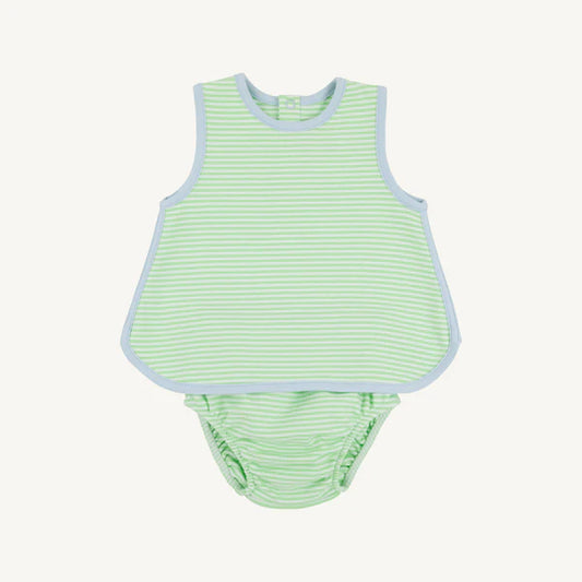 TBBC | Stevie Set - Lexington Lime Stripe with Buckhead Blue