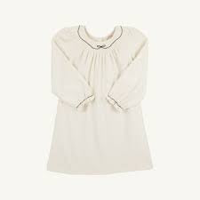 TBBC | Long Sleeve Sandy Smocked Dress - Palmetto Pearl with Newport Night