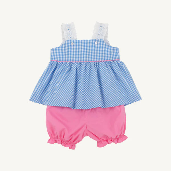 TBBC | Babs Bloomer Set - Sunrise Blvd. Blue Mini Gingham with Hamptons Hot Pink