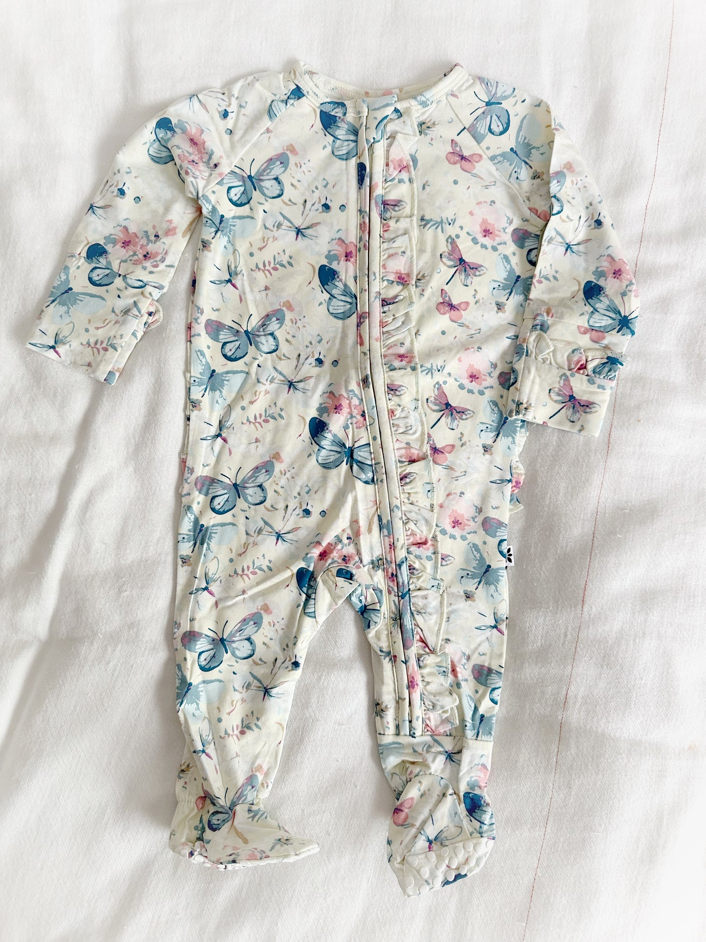 Sweet Bamboo Ruffle Footie - Vanessa