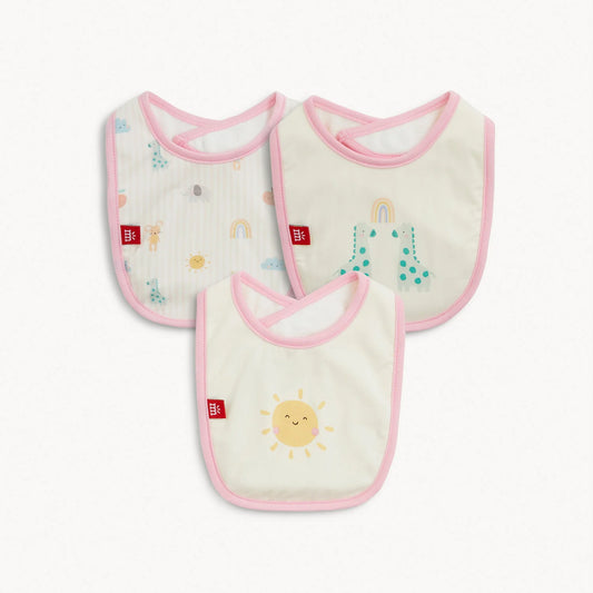 Magnetic Me | Modal Magnetic Bib 3-Pack - Lullaby Sky Pink