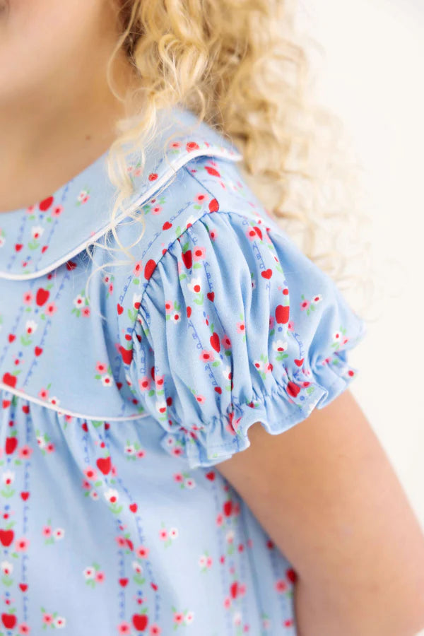 TBBC | Holly Day Dress - First Day Flowers with Worth Ave White & Richmond Red