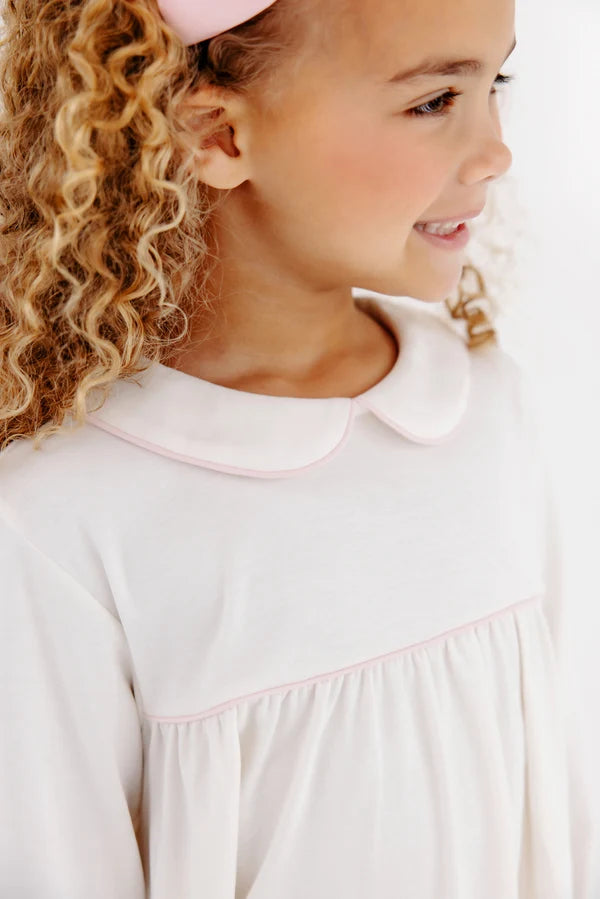 TBBC | Maude's A Line Top - Palmetto Pearl with Palm Beach Pink
