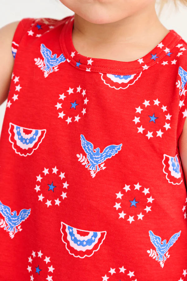 TBBC | Sleeveless Polly Play Dress - Star Spangled Swag