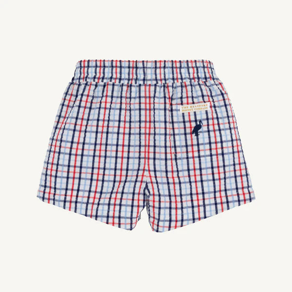 TBBC | Sheffield Shorts - Pierce Mill Plaid Seersucker with Nantucket Navy