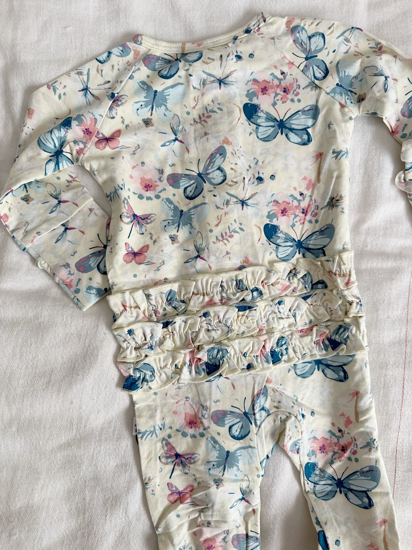 Sweet Bamboo Ruffle Footie - Vanessa