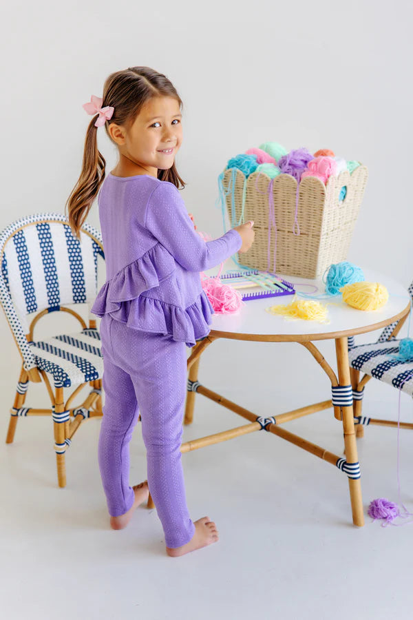 TBBC | Mitzy Sue Slacks (Quilted) - Palisades Purple