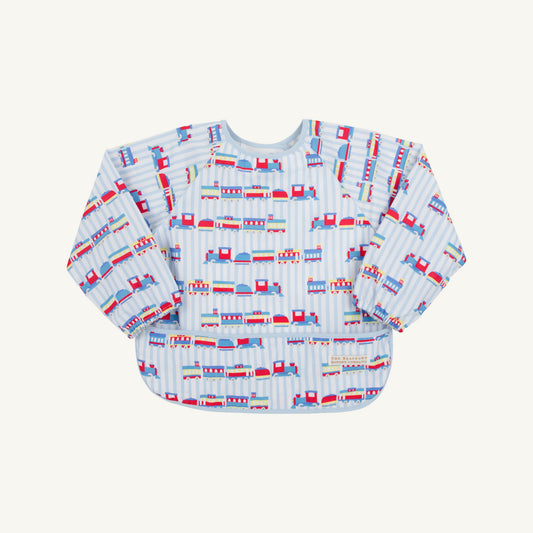TBBC | Biscuit Bib - Choo Choo Coming Through with Buckhead Blue