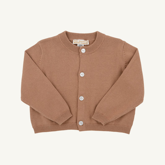 TBBC | Cambridge Cardigan with Pearlized Buttons - Cape Elizabeth Camel