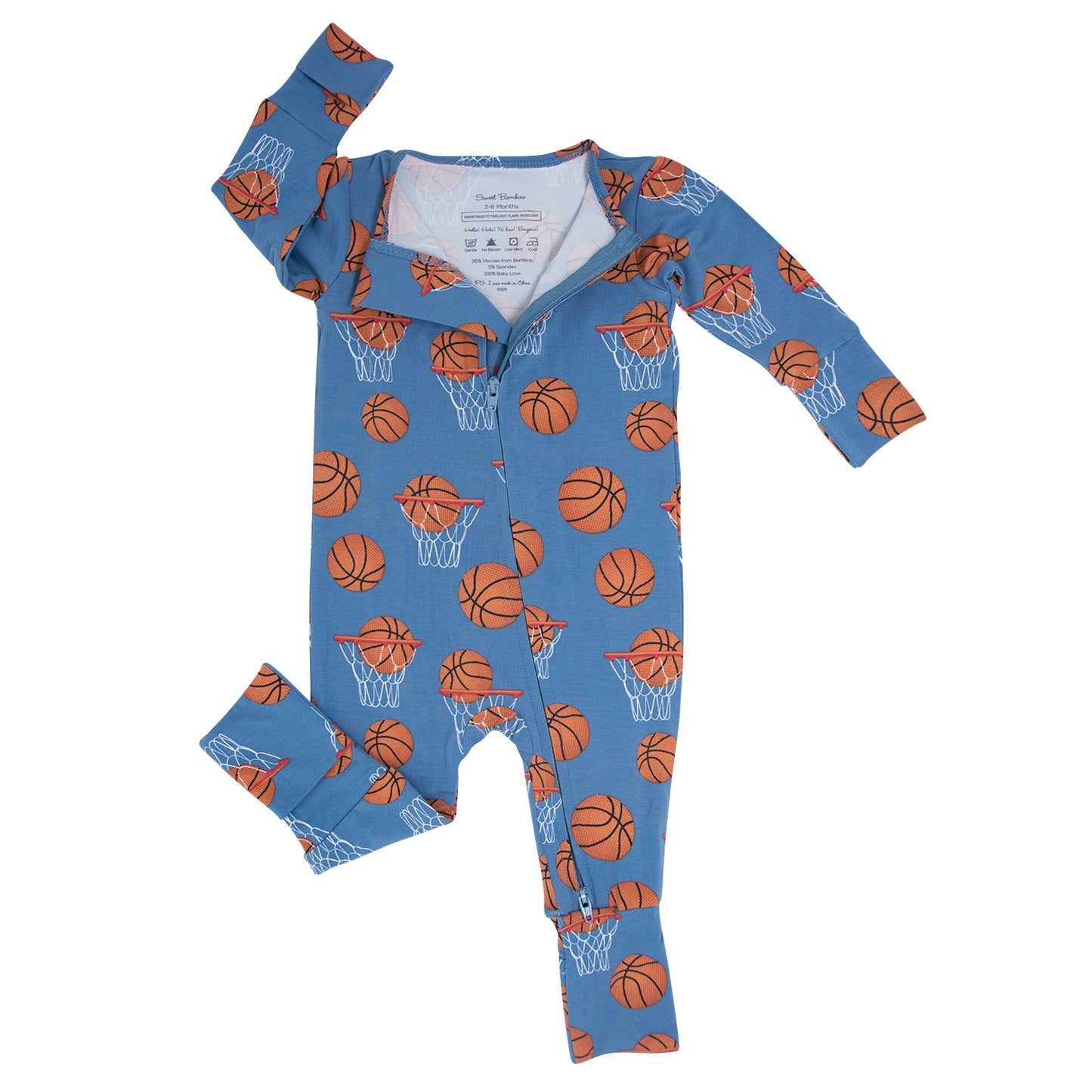 Sweet Bamboo | Convertible Romper - Basketball Hoops