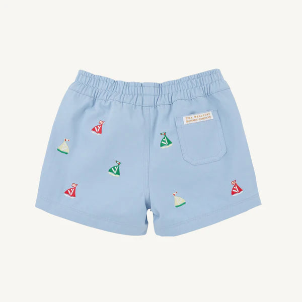 TBBC | Critter Sheffield Shorts - Beale Street Blue with Sailboats
